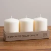 Candles-Kirkland's Home 4 In. Pillar Candles, Set Of 3 Ivory