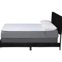 Beds & Headboards-Kirkland's Home Abba Velvet Ribbed Queen Bed Frame Black