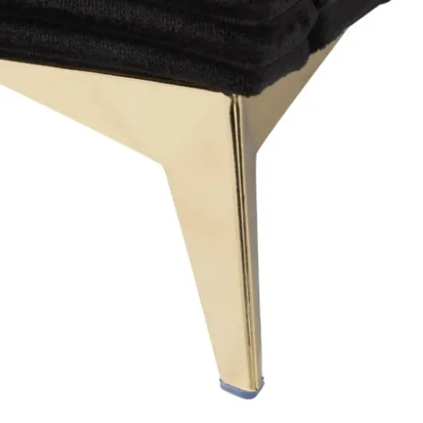 Beds & Headboards-Kirkland's Home Abba Velvet Ribbed Queen Bed Frame Black