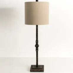 Buffet Lamps-Kirkland's Home Abbott Antique Black Buffet Lamp Tan