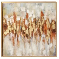 Canvas Art-Kirkland's Home Abstract Color Field Framed Canvas Art Print Red/Gold/Brown