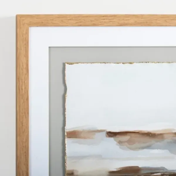 Framed Art-Kirkland's Home Abstract Desert Blues Framed Art Print Blue/Tan