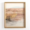 Framed Art-Kirkland's Home Abstract Desert With Gold Foil Framed Art Print Brown/Tan/Gold