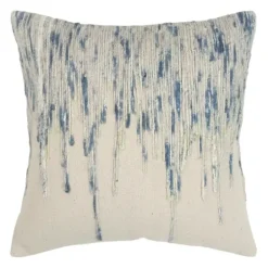 Pillows-Kirkland's Home Abstract Dripping Pillow Blue