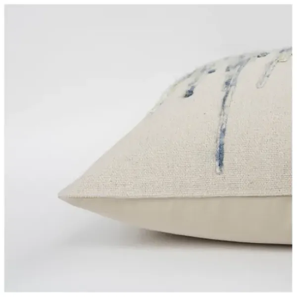 Pillows-Kirkland's Home Abstract Dripping Pillow Blue