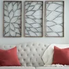 Wall Plaques-Kirkland's Home Abstract Floral Panel Plaques, Set Of 3 Brown