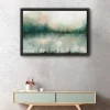 Framed Art-Kirkland's Home Abstract Foggy Marsh Framed Wall Art Tan/Gray/Green