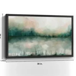 Framed Art-Kirkland's Home Abstract Foggy Marsh Framed Wall Art Tan/Gray/Green