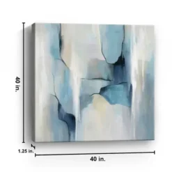 Canvas Art-Kirkland's Home Abstract In Blues Giclee Canvas Art Print Blue/White