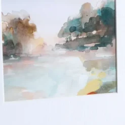 Framed Art-Kirkland's Home Abstract Landscape Framed Art Prints, Set Of 4 White/Green/Blue