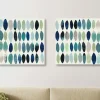 Canvas Art-Kirkland's Home Abstract Leaf Giclee Canvas Art Prints, Set Of 2 Blue/Green