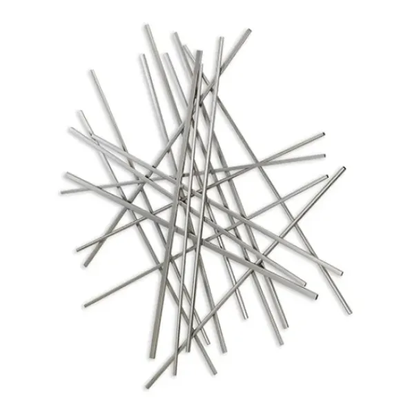 Wall Plaques-Kirkland's Home Abstract Metal Bar Wall Plaque Silver