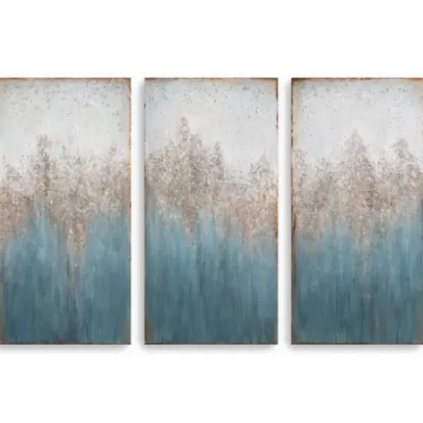 Canvas Art-Kirkland's Home Abstract 3-Pc. Giclee Canvas Art Print Set Blue
