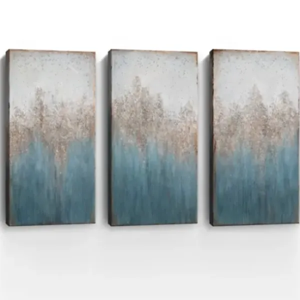 Canvas Art-Kirkland's Home Abstract 3-Pc. Giclee Canvas Art Print Set Blue