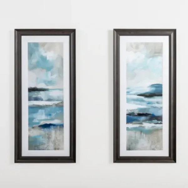 Framed Art-Kirkland's Home Abstract Seascape Ii Framed Art Print Blue