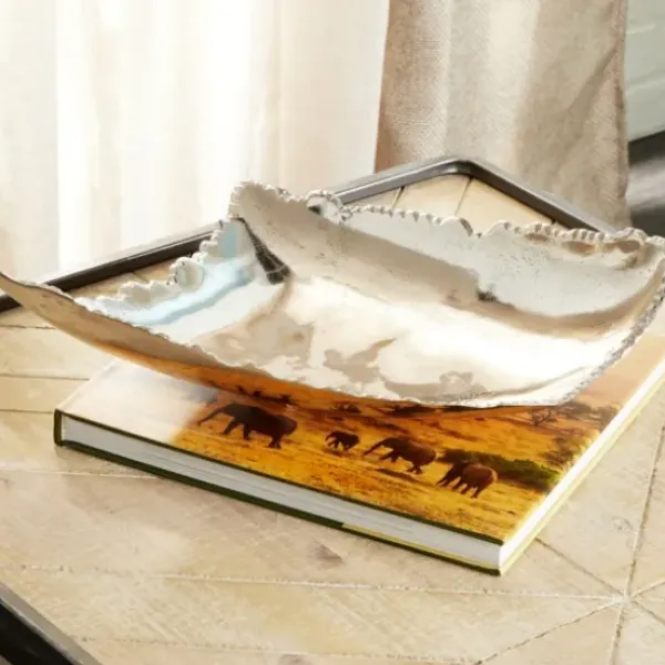 Decorative Trays-Kirkland's Home Abstract Splashing Trim Tray Gold