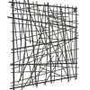 Wall Plaques-Kirkland's Home Abstract Square Metal Wall Plaque Black