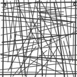 Wall Plaques-Kirkland's Home Abstract Square Metal Wall Plaque Black