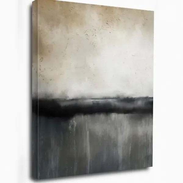 Canvas Art-Kirkland's Home Abstract Sunset Canvas Art Print Tan/Black/White