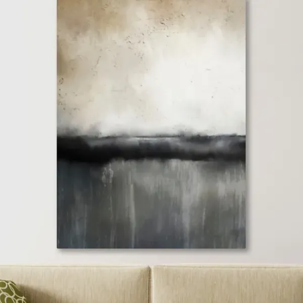 Canvas Art-Kirkland's Home Abstract Sunset Canvas Art Print Tan/Black/White