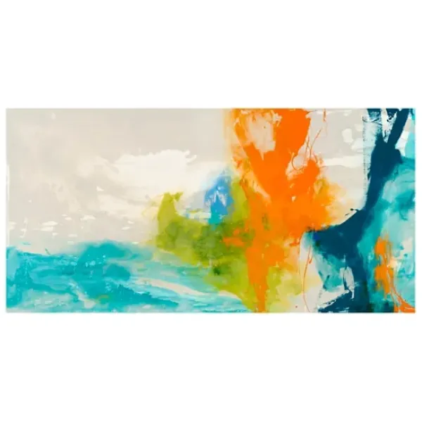 Canvas Art-Kirkland's Home Abstract Tidal I Giclee Canvas Art Print Orange/Blue