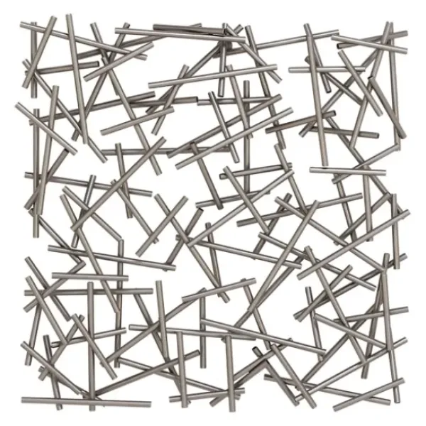Wall Plaques-Kirkland's Home Abstract Tubes Spill Wall Plaque Silver