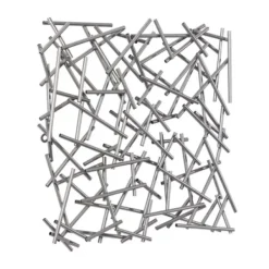 Wall Plaques-Kirkland's Home Abstract Tubes Spill Wall Plaque Silver