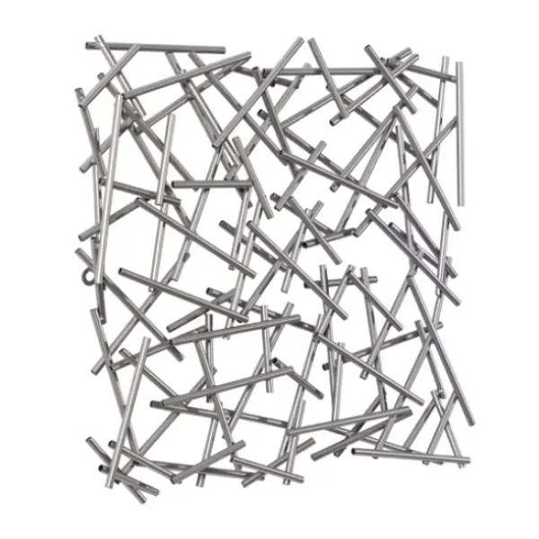 Wall Plaques-Kirkland's Home Abstract Tubes Spill Wall Plaque Silver