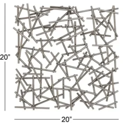 Wall Plaques-Kirkland's Home Abstract Tubes Spill Wall Plaque Silver