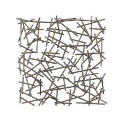 Wall Plaques-Kirkland's Home Abstract Tubes Spill Wall Plaque Silver