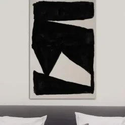 Canvas Art-Kirkland's Home Abstract Walk Giclee Canvas Art Print, 26X40 In. Black/White