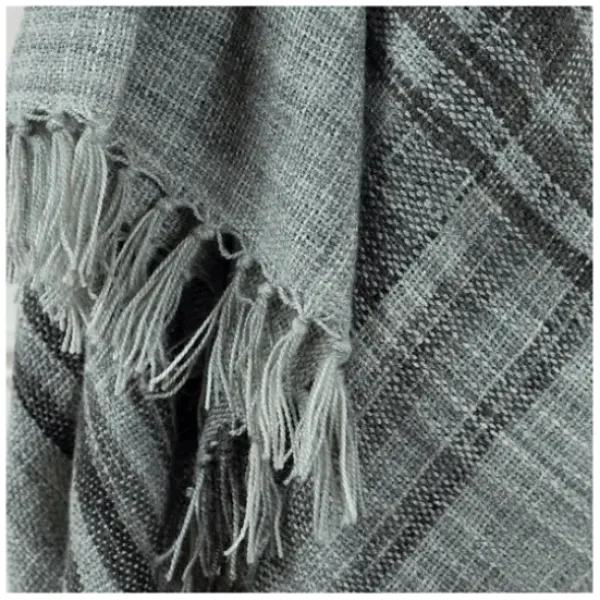 Blankets & Throws-Kirkland's Home Abstract Woven Throw Gray