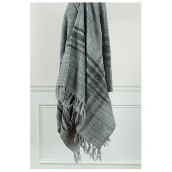 Blankets & Throws-Kirkland's Home Abstract Woven Throw Gray