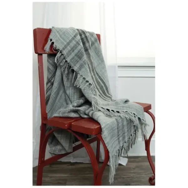 Blankets & Throws-Kirkland's Home Abstract Woven Throw Gray