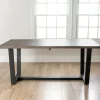 Dining Tables-Kirkland's Home Acacia Wood And Metal Industrial Dining Table Brown/Black