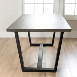 Dining Tables-Kirkland's Home Acacia Wood And Metal Industrial Dining Table Brown/Black