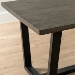 Dining Tables-Kirkland's Home Acacia Wood And Metal Industrial Dining Table Brown/Black