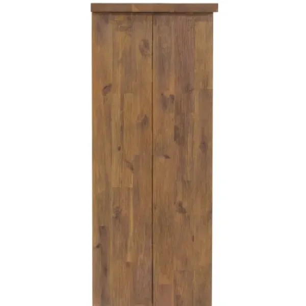 Entryway Furniture-Kirkland's Home Acacia Wood X Back Storage Shoe Cubbie Black/Brown