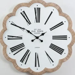 Clocks-Kirkland's Home Adelyn Scalloped Edge Wood Clock