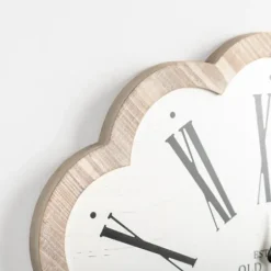 Clocks-Kirkland's Home Adelyn Scalloped Edge Wood Clock