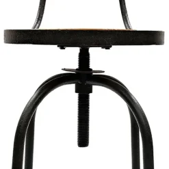 Bar Stools & Counter Height Stools-Kirkland's Home Adjustable Wood And Metal Industrial Bar Stool Brown