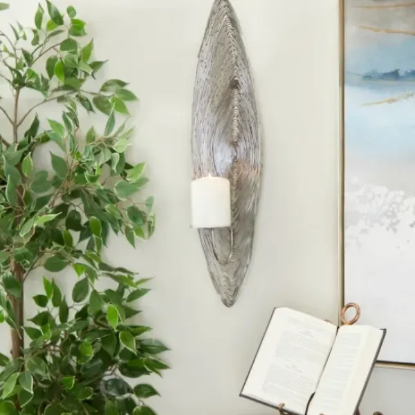 Sconces-Kirkland's Home Adrienne Steel Spiral Sconce Silver