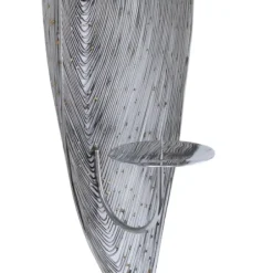 Sconces-Kirkland's Home Adrienne Steel Spiral Sconce Silver
