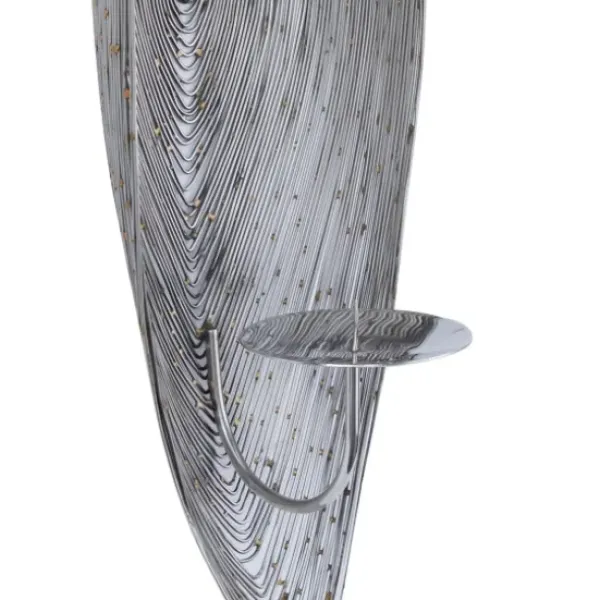 Sconces-Kirkland's Home Adrienne Steel Spiral Sconce Silver