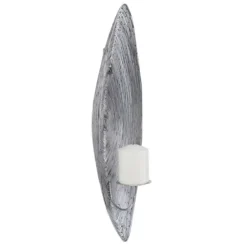 Sconces-Kirkland's Home Adrienne Steel Spiral Sconce Silver