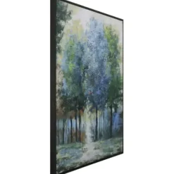 Framed Art-Kirkland's Home Afternoon Light Forest Framed Art Print Blue/Green/White/Black