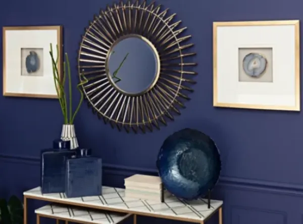 Wall Plaques-Kirkland's Home Agate Shadowbox Framed Wall Plaques, Set Of 2 Blue