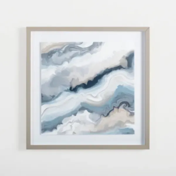 Framed Art-Kirkland's Home Agate Waves Framed Art Print Blue