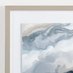 Framed Art-Kirkland's Home Agate Waves Framed Art Print Blue