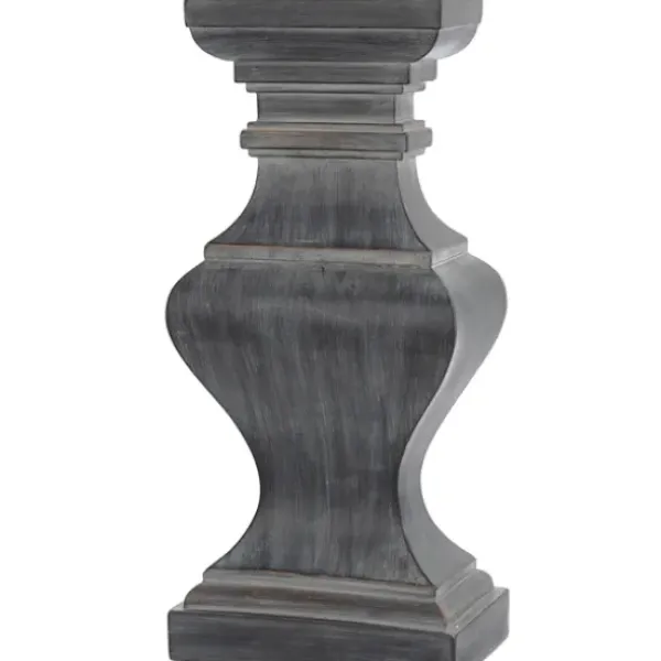 Table Lamps-Kirkland's Home Aged Black Candlestick Base Table Lamp, 33 In. White